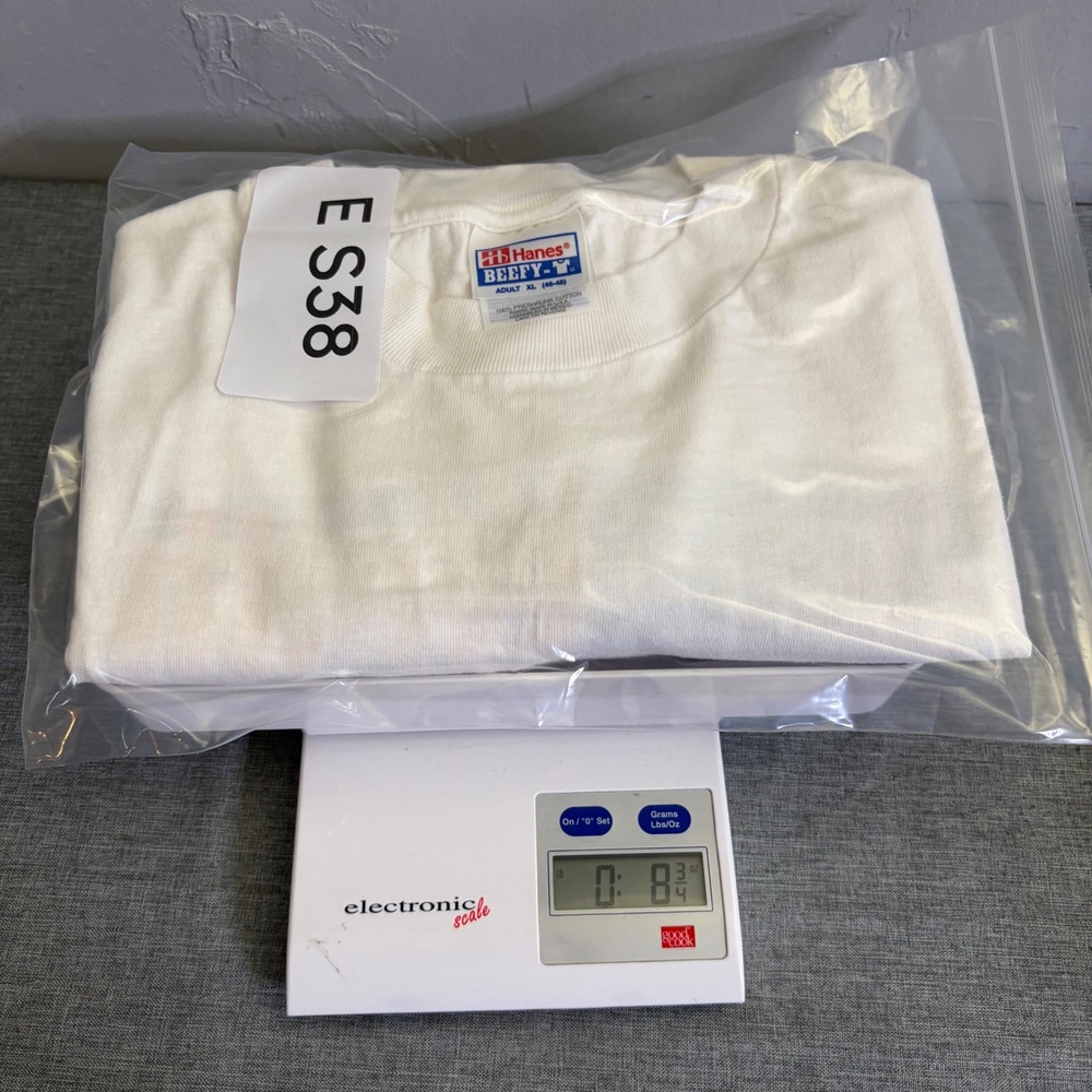Hanes Beefy-T T-Shirt Mens XL White BandWidth Vintage 90s Rare Art Graphic Tee - Picture 13 of 13